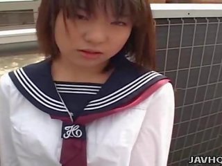 Japanese young darling sucks prick Uncensored