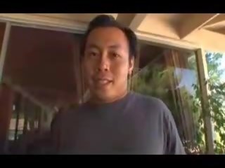 Asian gets sweaty from the kitchen sex video
